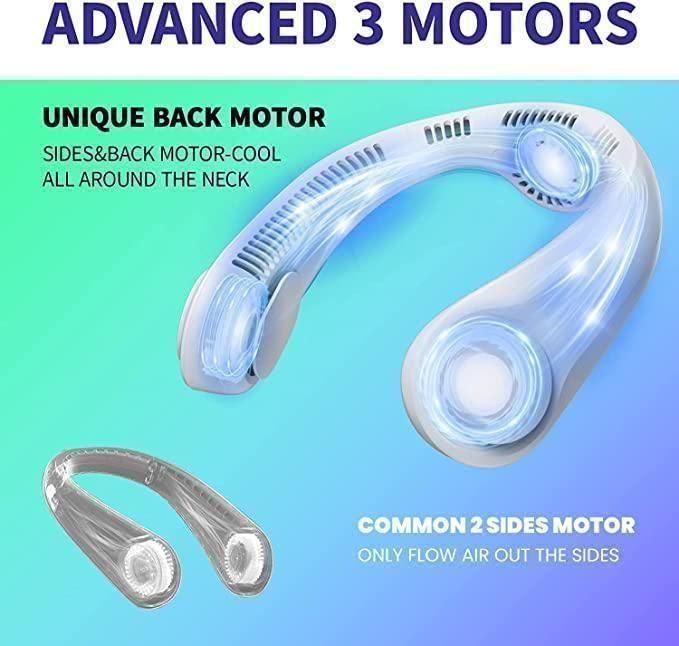 Portable Bladeless Rechargeable Neck Fan – Hand Free