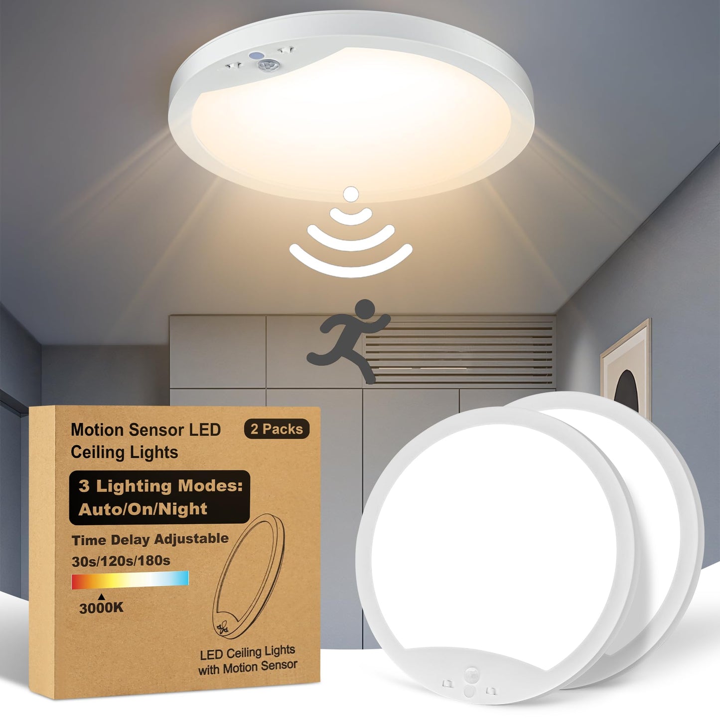 Motion Sensor Light– Wireless Indoor/Outdoor Security Lighting
