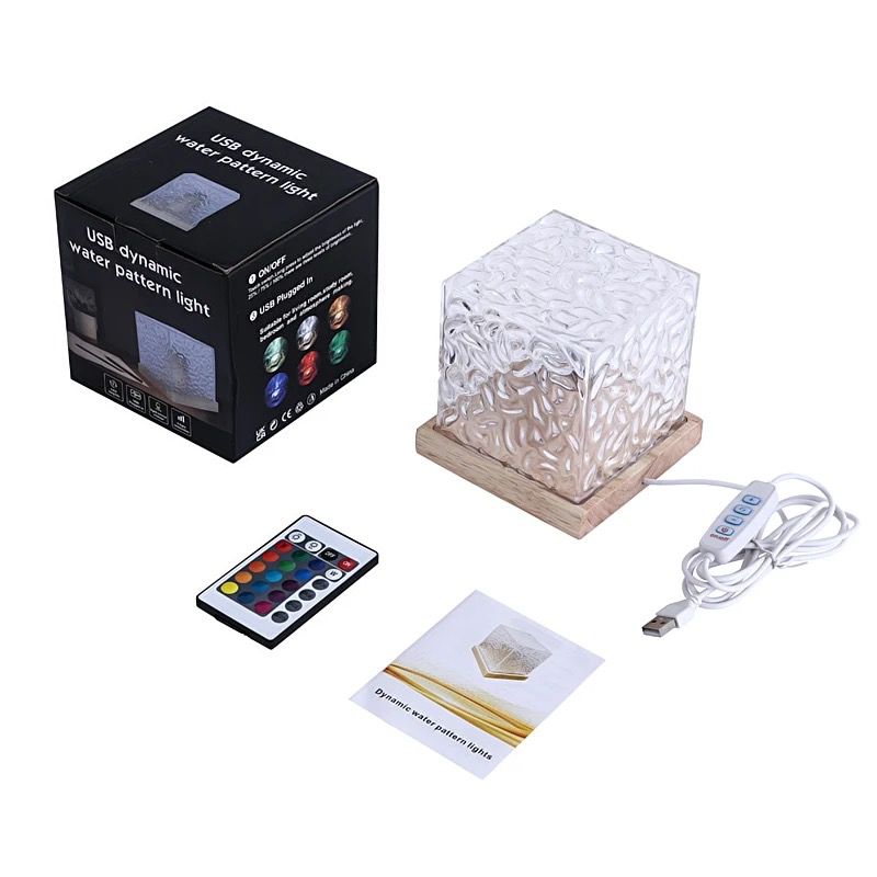 Crystal Table Wave Lamp – Elegant LED Mood Light