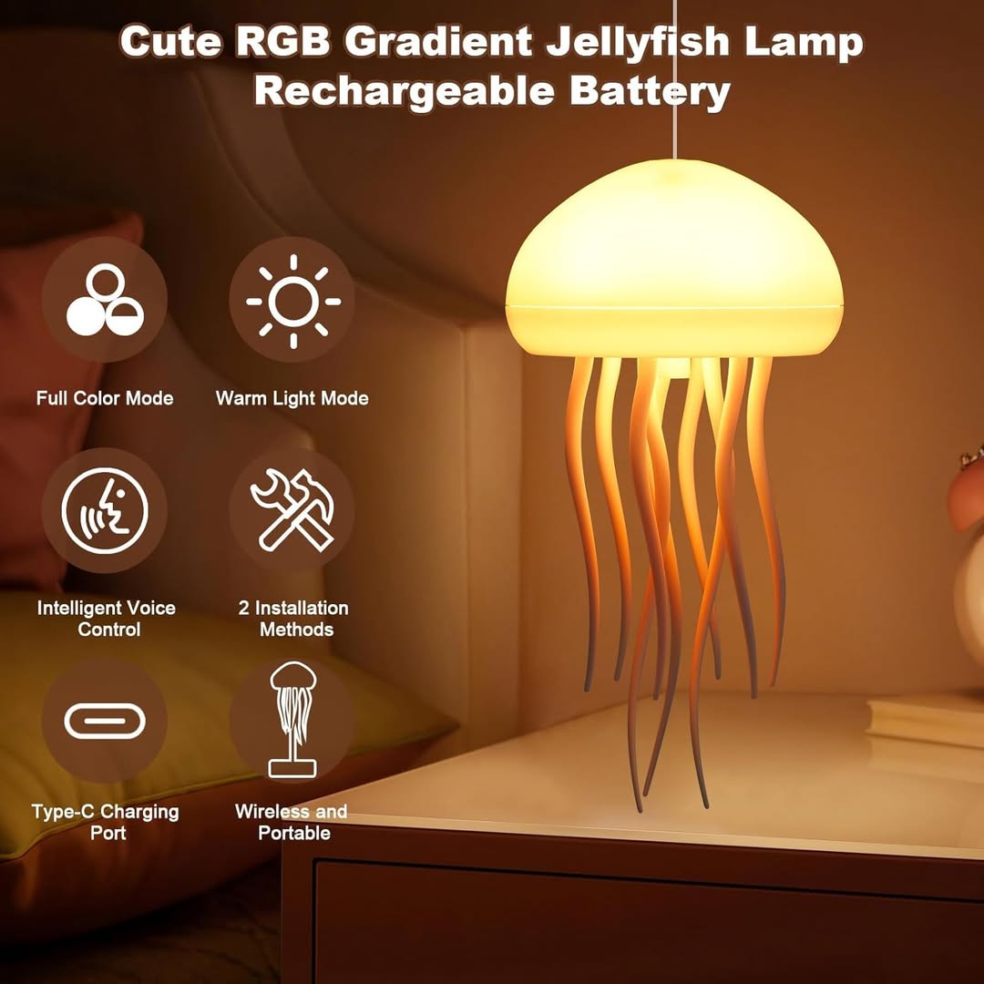 Floating Jellyfish Lamp – LED Mood Light for Home & Office