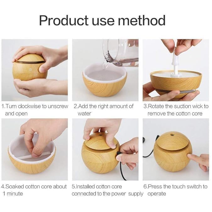 Wood Grain Humidifier – Ultrasonic Cool Mist Diffuser