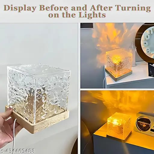 Crystal Table Wave Lamp – Elegant LED Mood Light