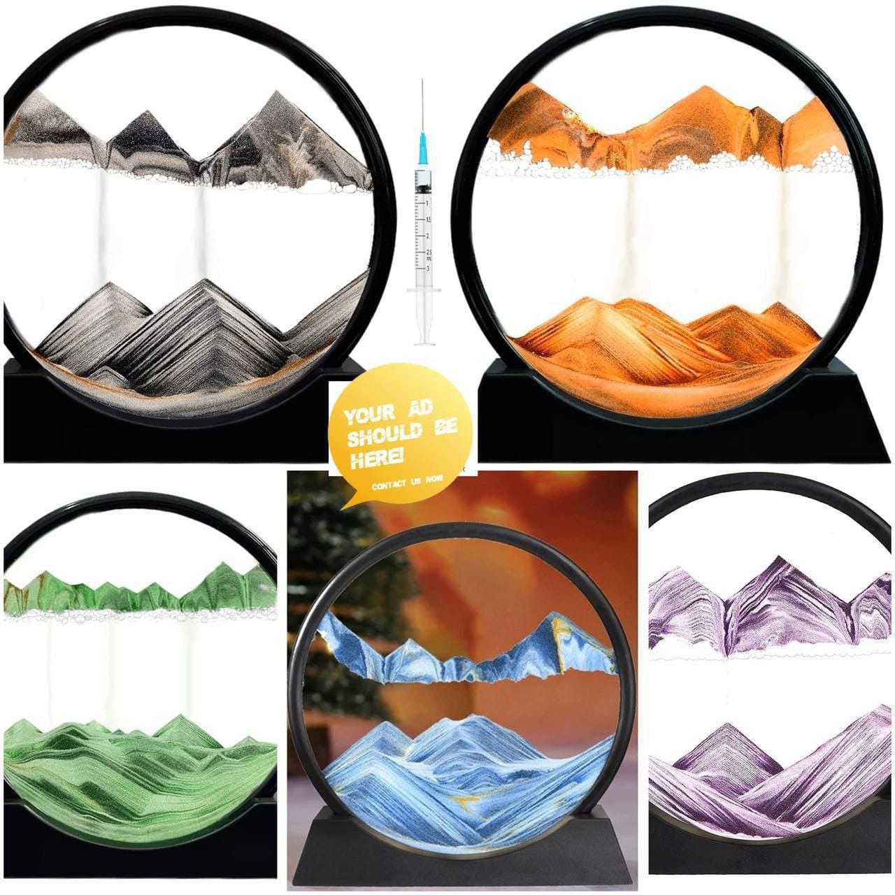 Moving Landscapes – Rotating Sand Art Frame for Home & Office Decor