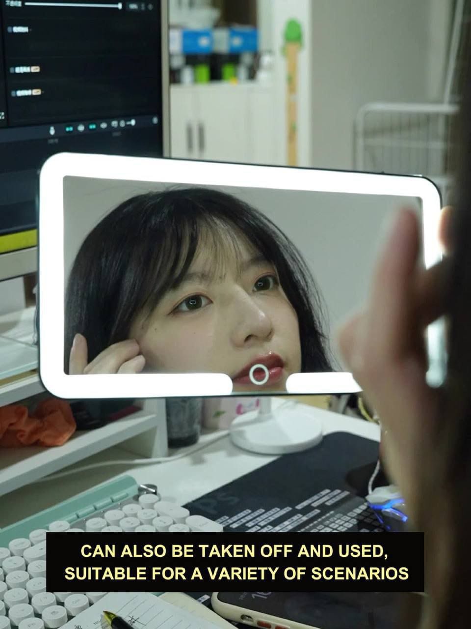 Car Vanity Mirror – Touch Light Rechargeable LED For Makeup