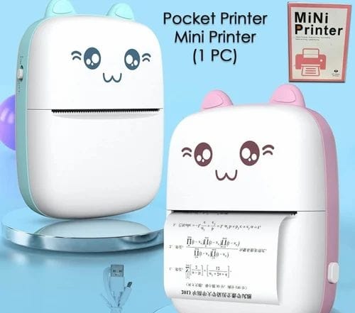 Mini Pocket Printer – Portable Bluetooth for Photos & Stickers