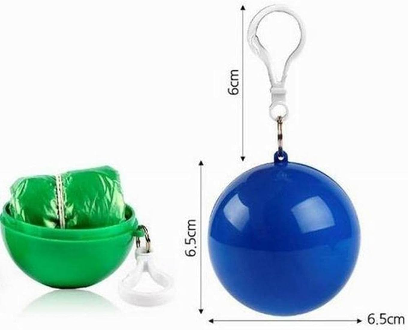 Disposable Raincoat with Key Chain – Emergency Rain Poncho Ball