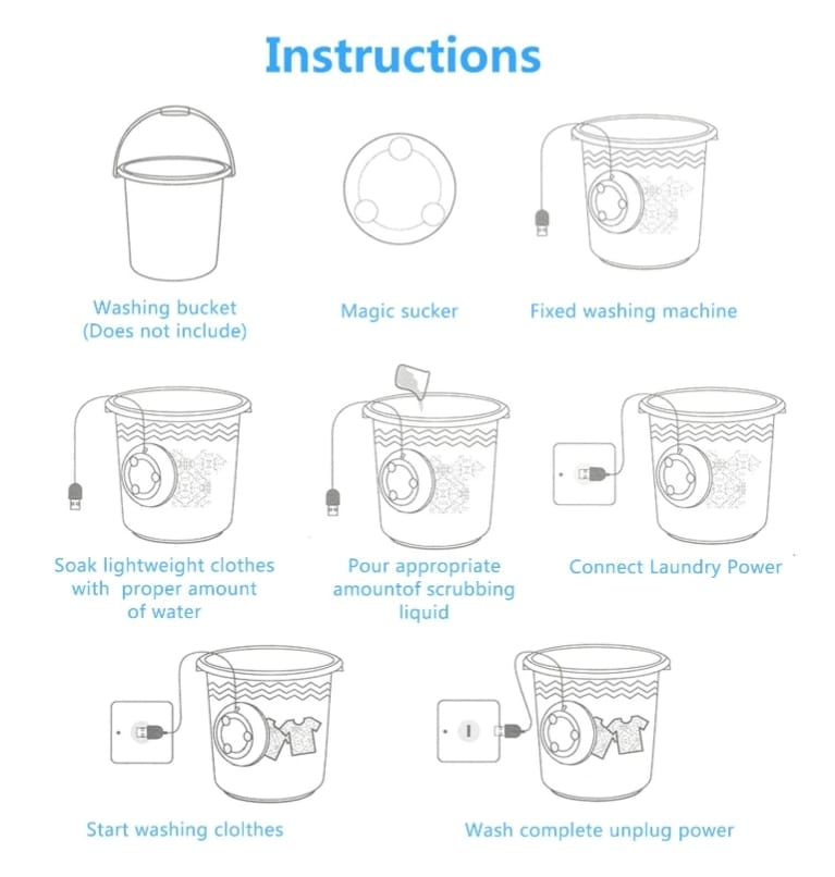 Mini Portable Turbine Washer – USB Ultrasonic Washing Machine