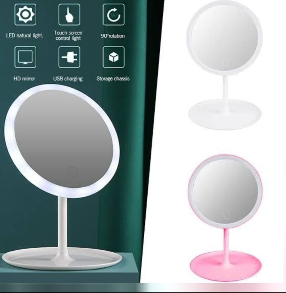 LED Makeup Mirror – Touch Control with Adjustable Lighting