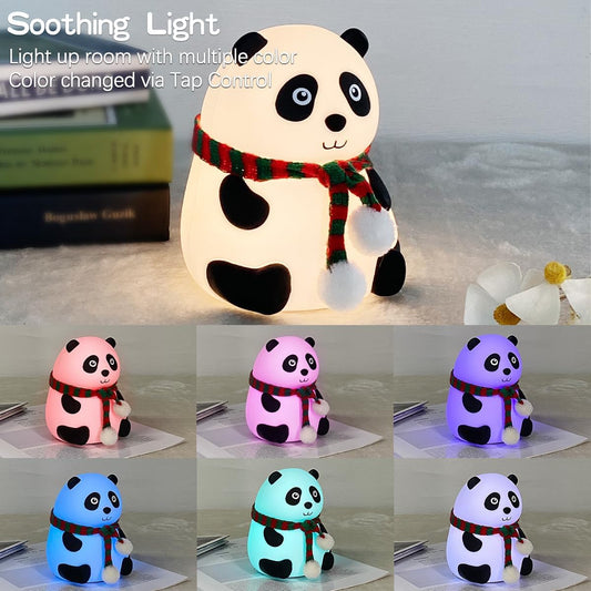 Panda Night Light – Soft Silicone LED Lamp