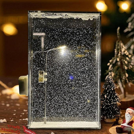Flowing Mini Snowy Night Lamp – LED Winter Themed