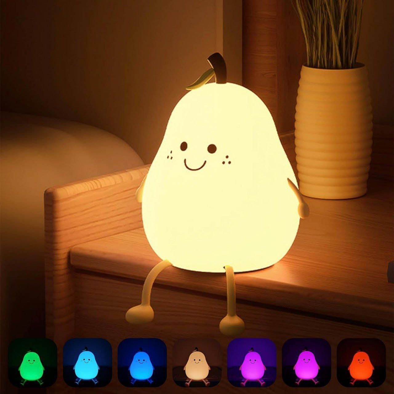 Pear Night Lamp – Soft Glow LED Bedside Light