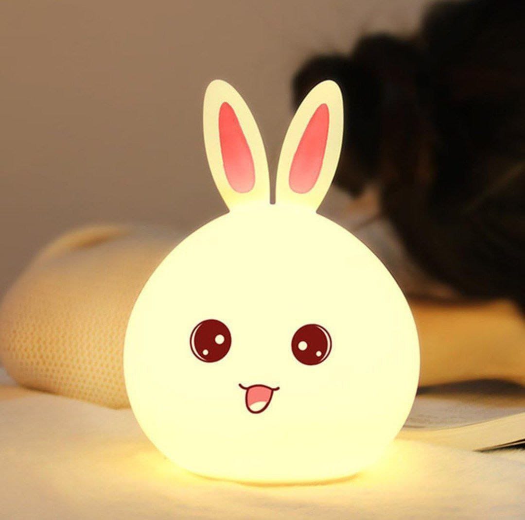 Rabbit Silicon Night Lamp – Big Face Bunny LED Night Light
