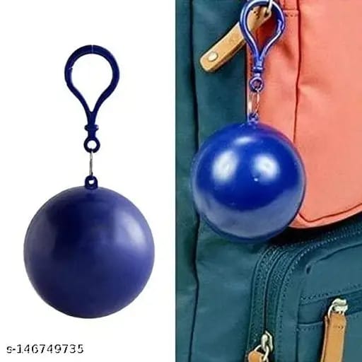 Disposable Raincoat with Key Chain – Emergency Rain Poncho Ball