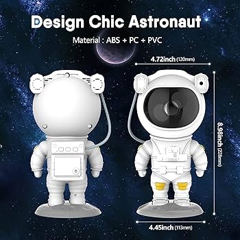 Astronaut Galaxy Projector Light – Space Themed Night Lamp