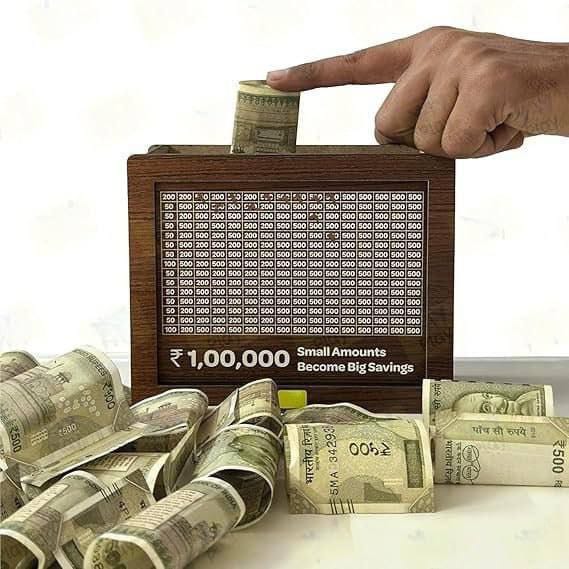 Wooden Money Bank – Classic Coin Box for Kids & Adults