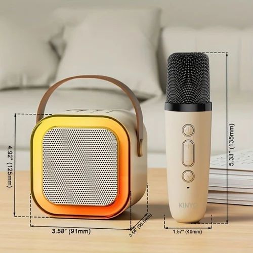 Mini Portable Bluetooth Speaker with Wireless Mic – Rechargeable