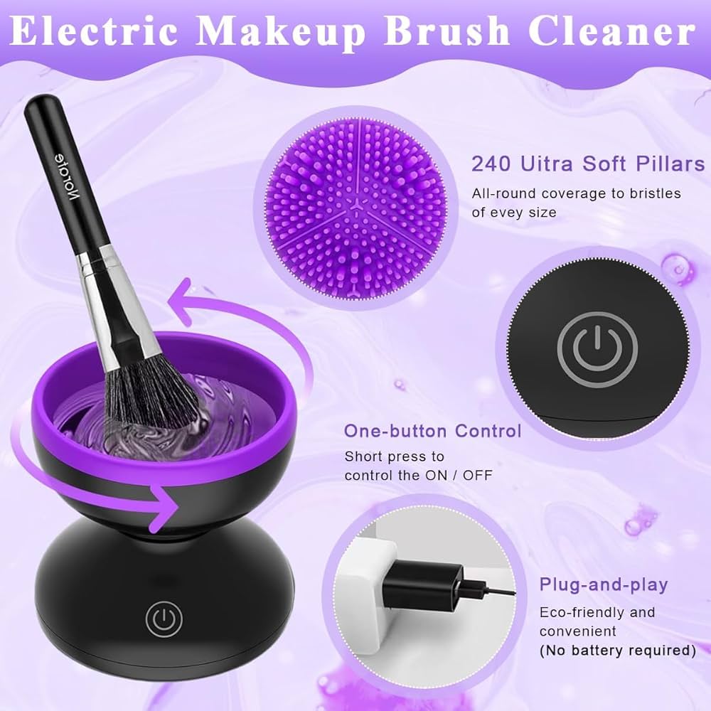 Electric Makeup Brush Cleaner Machine – Fast Spin Dryer & Deep Clean Washer