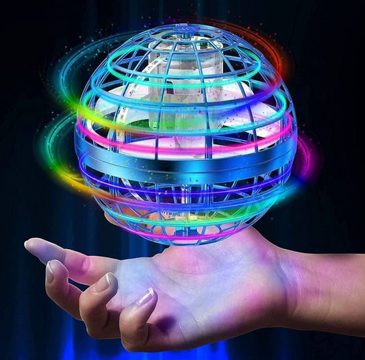 Flying Orb Ball – 360° Rotating Round Shape Flying Toy with LED Lights